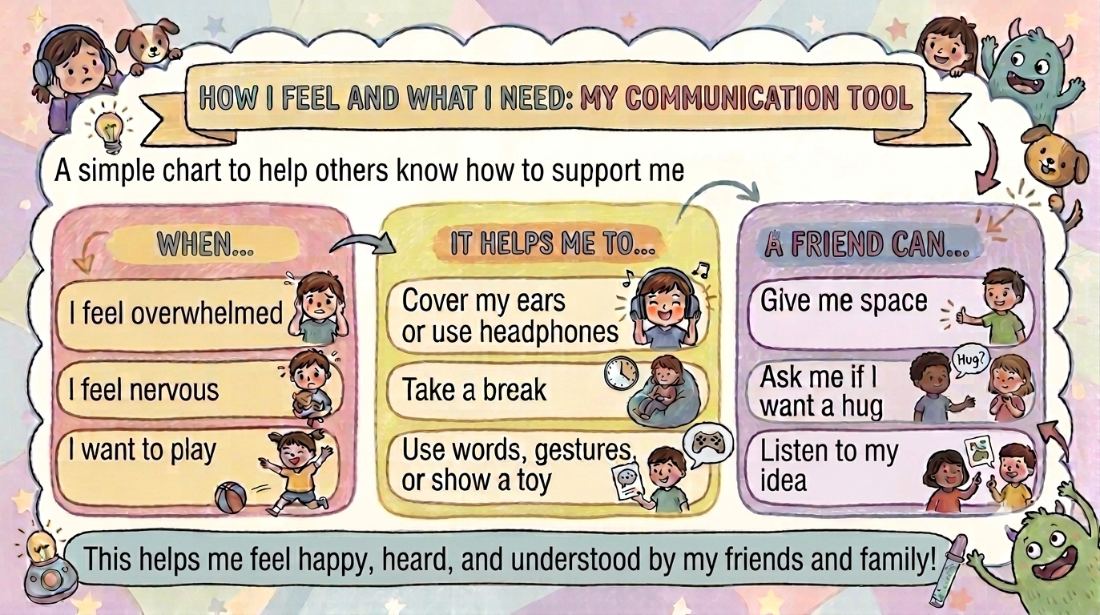 Illustrated communication support chart